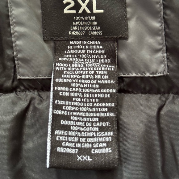 Dickies Puffer Jacket Dark Gray Men Size 2X With Removable Hood - Picture 6 of 6